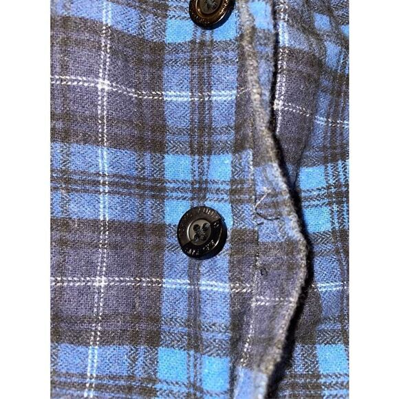Tokyo Hooded Lined Flannel Jacket Black and Blue Kid's Size L - Picture 5 of 11